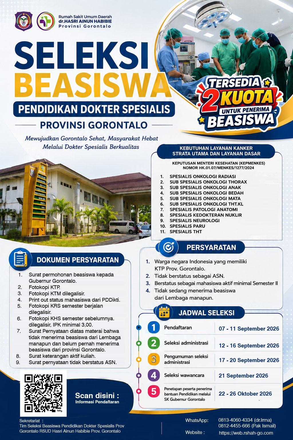 Seleksi Beasiswa Pendidikan Dokter Spesialis Provinsi Gorontalo Resmi Dilaksanakan